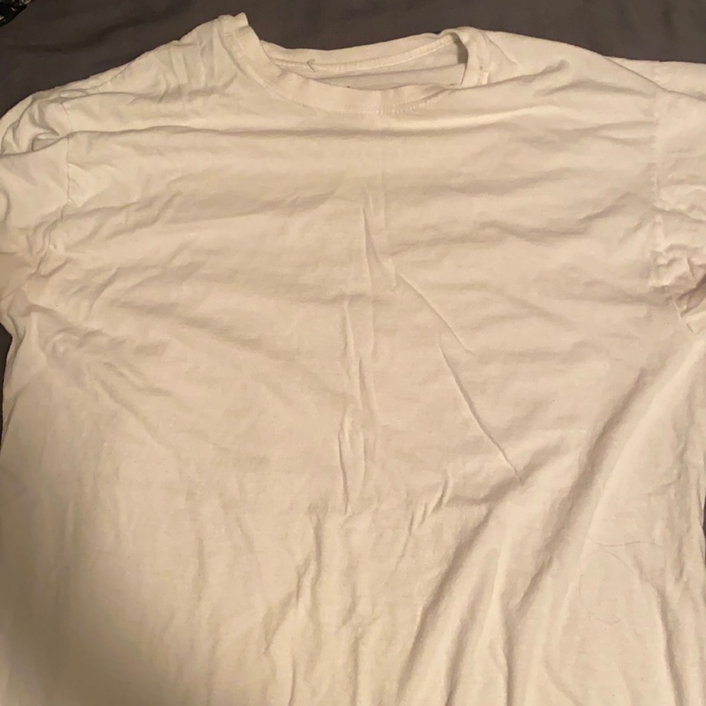 White t-shirt.